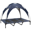 Vidaxxl cama para perros azul marino 122 x 93 x 106,5 cm acero