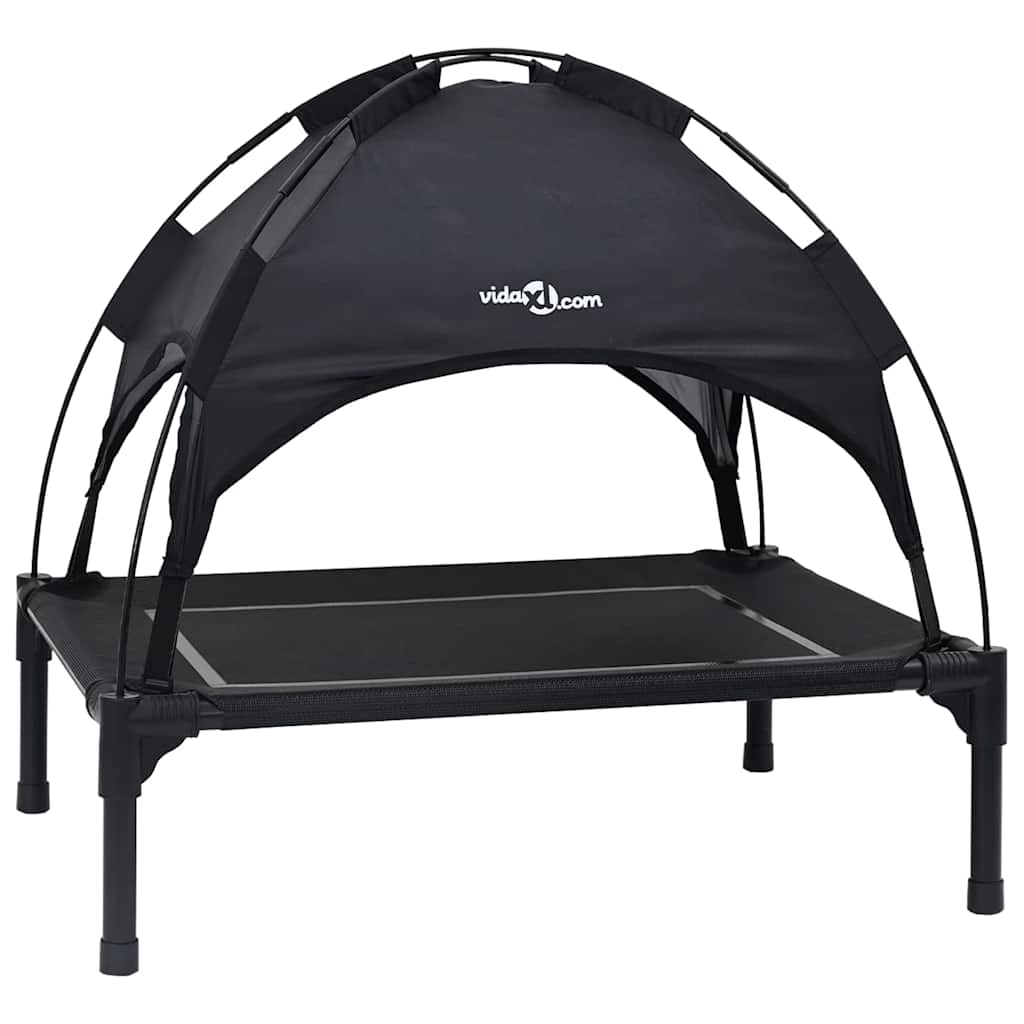 Vidaxl hondenbed zwart 63 x 49,5 x 60 cm staal