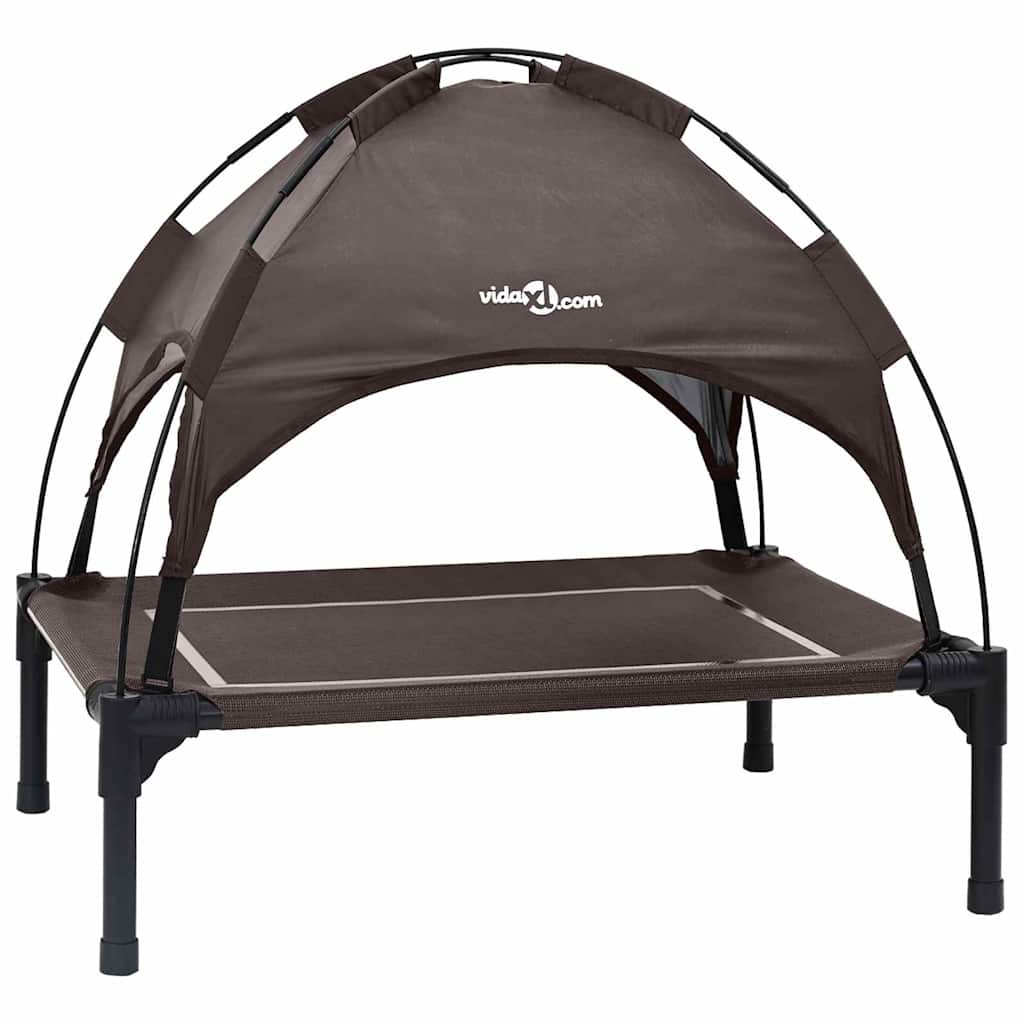 Vidaxl cama para perros marrón 71 x 64 x 71 cm acero