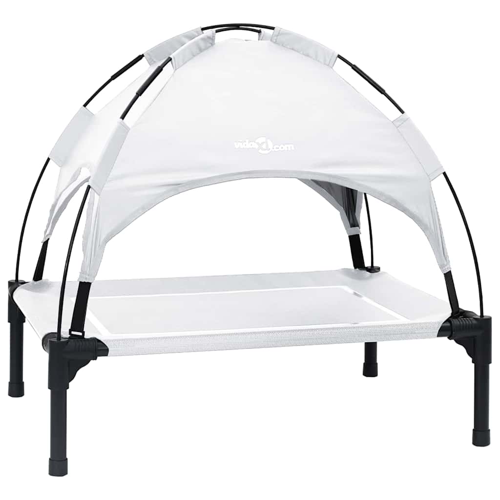 Vidaxl hondenbed zilvergrijs 63 x 49,5 x 60 cm staal