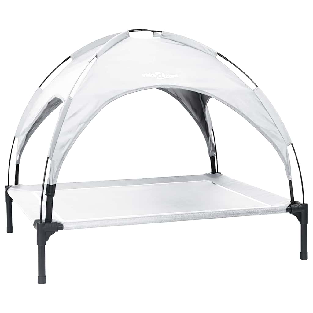 Vidaxl hondenbed zilvergrijs 90 x 81 x 80,5 cm staal