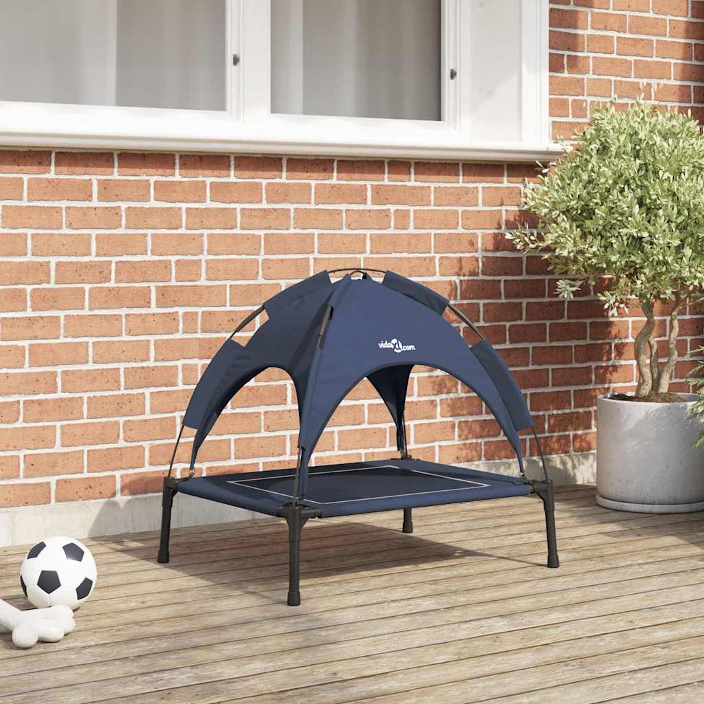Letto per cani Vidaxxl blu navy 63 x 49,5 x 60 cm in acciaio