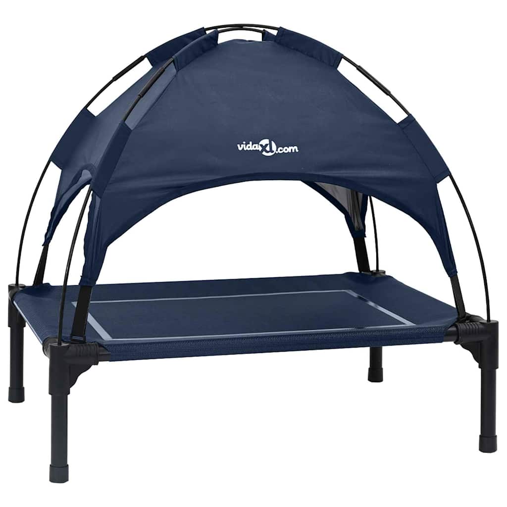 Letto per cani Vidaxxl blu navy 63 x 49,5 x 60 cm in acciaio