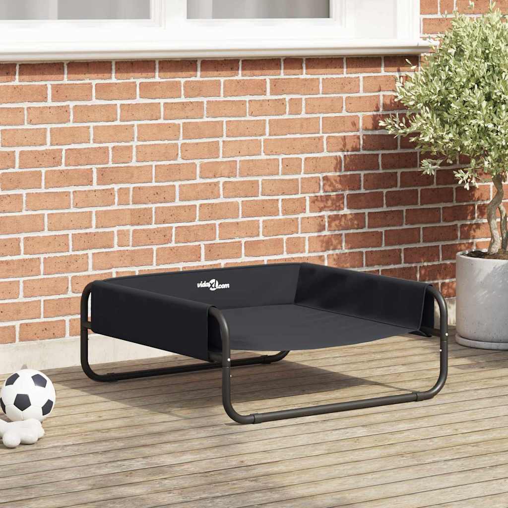 Letto per cani Vidaxxl nero 75 x 75 x 30 cm in acciaio