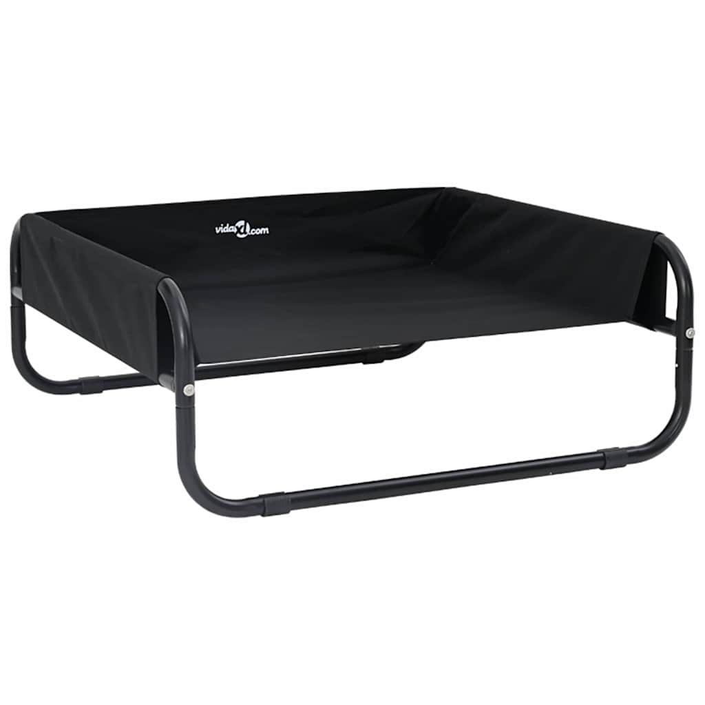 Vidaxl hondenbed zwart 75 x 75 x 30 cm staal
