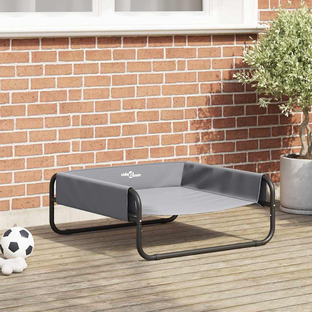 Cuccia per cani Vidaxl grigio chiaro 70 x 70 x 28,5 cm in acciaio