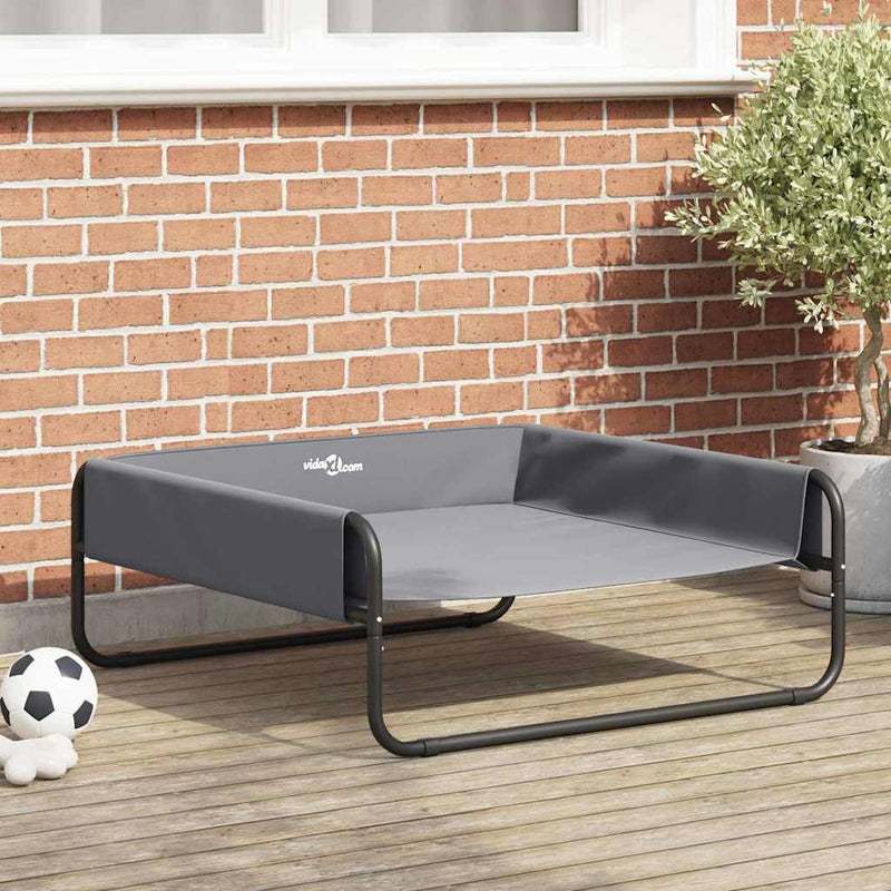 Cuccia per cani Vidaxl grigio chiaro 85 x 85 x 33 cm in acciaio