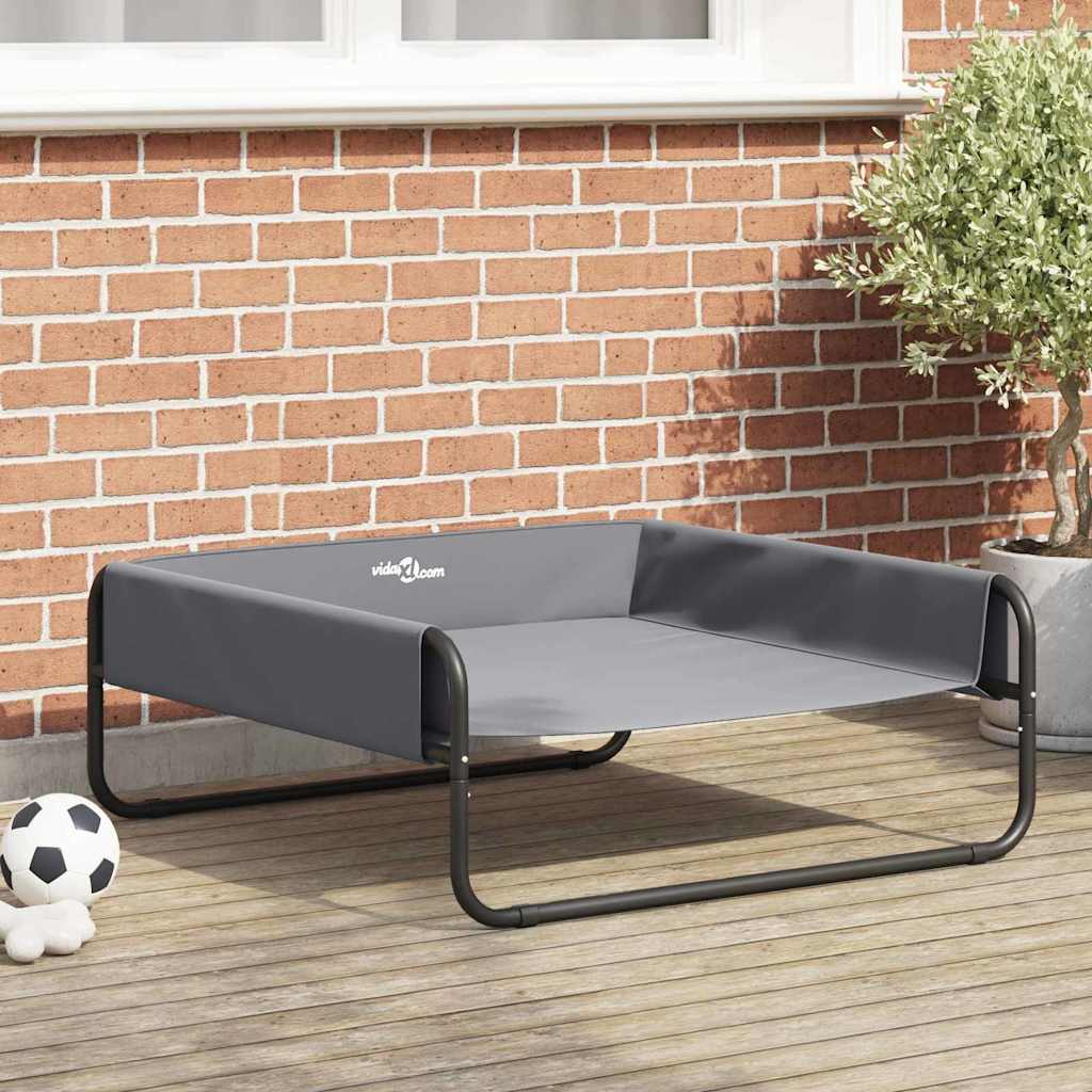 Cama para perros Vidaxl gris claro 85 x 85 x 33 cm acero