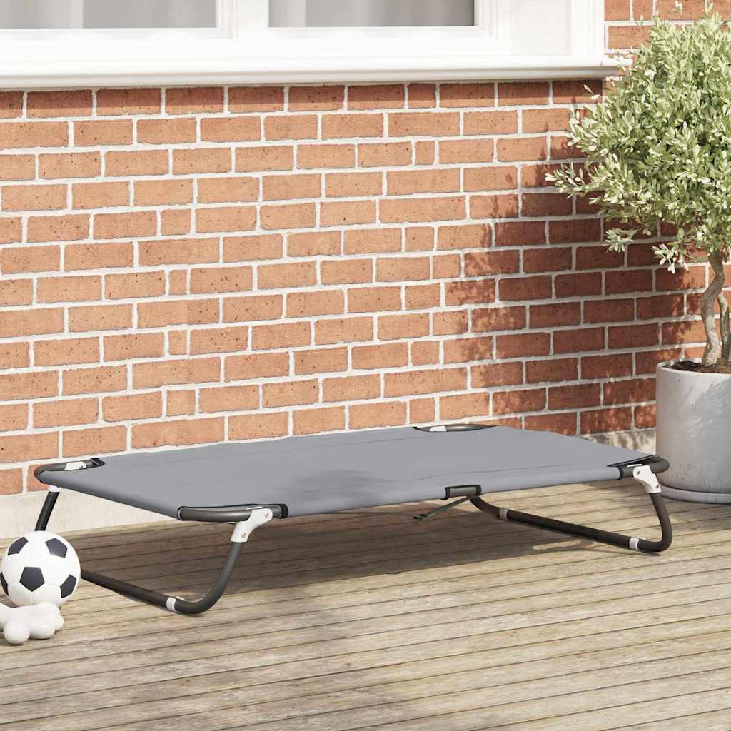 Cuccia per cani Vidaxl grigio chiaro 90 x 55 x 18 cm in acciaio