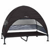 Vidaxl verhoogd hondenbed zwart 127 x 81 x 108 cm stof en staal