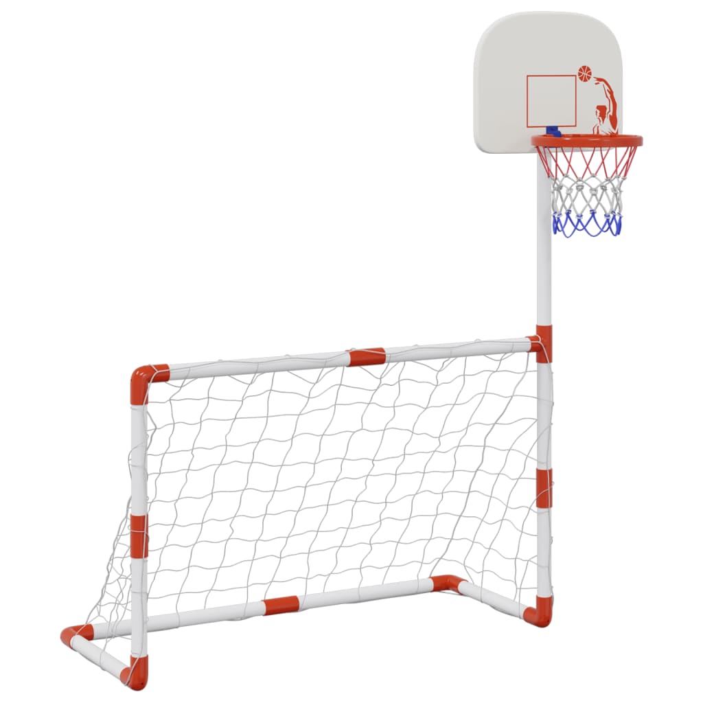 Vidaxl kindervoetbalen basketbalset met ballen 98x50x70 cm