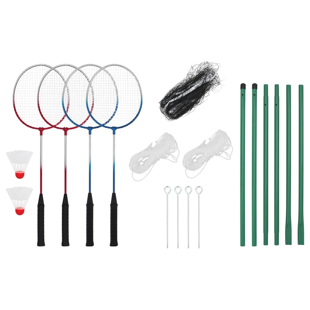 Vidaxl BadminTonsetSt con 4 rallette e net 620x151 cm