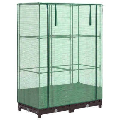 Vidaxl fioriera allevata con kashoes 80x40x123 cm rattanlook