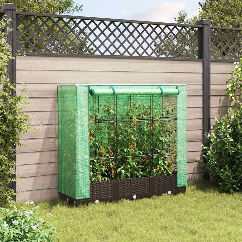 Plantador Vidaxl criado con kashoes 120x40x123 cm rattanlook
