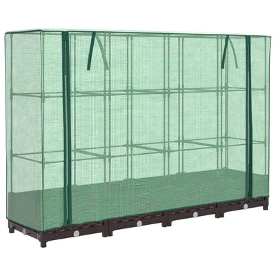 Vidaxl fioriera allevata con kashoes 160x40x123 cm rattanlook