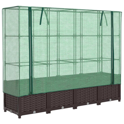 Vidaxl fioriera allevata con kashoes 160x40x138 cm rattanlook
