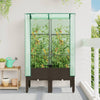 Vidaxl fioriera allevata con kashoes 80x40x140 cm rattanlook