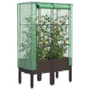 Vidaxl fioriera allevata con kashoes 80x40x140 cm rattanlook