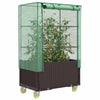Vidaxl fioriera sollevata con copertina e ruote 80x50x182 cm rattanlook