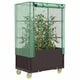 Vidaxl fioriera sollevata con copertina e ruote 80x50x182 cm rattanlook