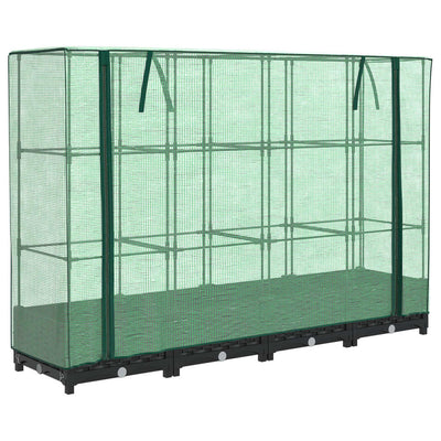 Vidaxl fioriera allevata con kashoes 160x40x123 cm rattanlook