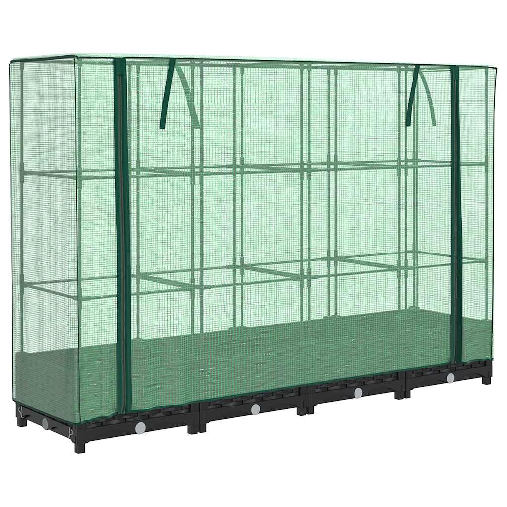 Vidaxl fioriera allevata con kashoes 160x40x123 cm rattanlook