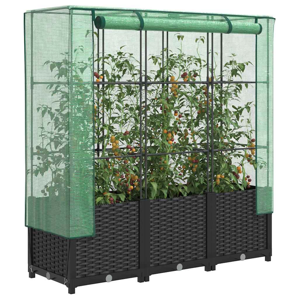 Plantador Vidaxl criado con Kashoes 120x40x138 cm Rattanlook