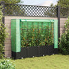 Vidaxl verhoogde plantenbak met kashoes rotanlook 160x40x138 cm