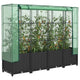 Vidaxl verhoogde plantenbak met kashoes rotanlook 160x40x138 cm