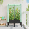 Vidaxl plantenbak verhoogd met kashoes 80x40x140 cm rattanlook