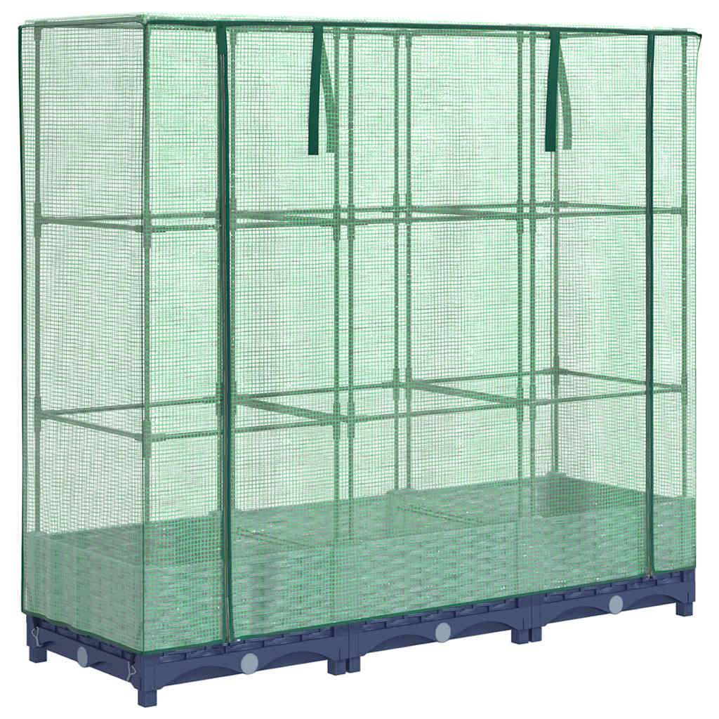 Vidaxl verhoogde plantenbak met kashoes rotanlook 120x40x123 cm