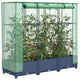 Vidaxl verhoogde plantenbak met kashoes rotanlook 120x40x123 cm