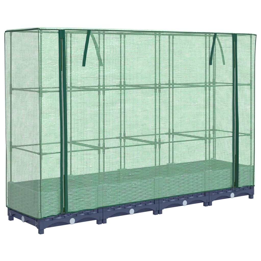Vidaxl verhoogde plantenbak met kashoes rotanlook 160x40x123 cm