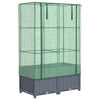 Vidaxl fioriera allevata con kashoes 80x40x138 cm rattanlook