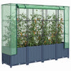 Vidaxl verhoogde plantenbak met kashoes rotanlook 160x40x138 cm