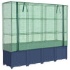 Vidaxl verhoogde plantenbak met kashoes rotanlook 160x40x153 cm