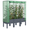 Vidaxl plantenbak verhoogd met kashoes 120x40x140 cm rattanlook