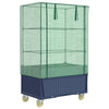 Vidaxl fioriera sollevata con copertina e ruote 80x50x182 cm rattanlook