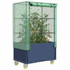 Vidaxl fioriera sollevata con copertina e ruote 80x50x182 cm rattanlook