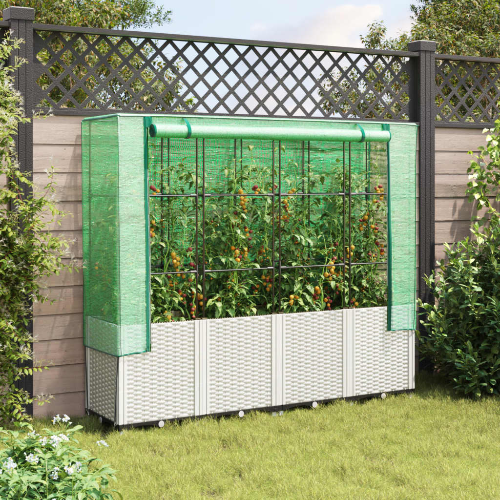 Plantador Vidaxl criado con kashoes 160x40x153 cm rattanlook