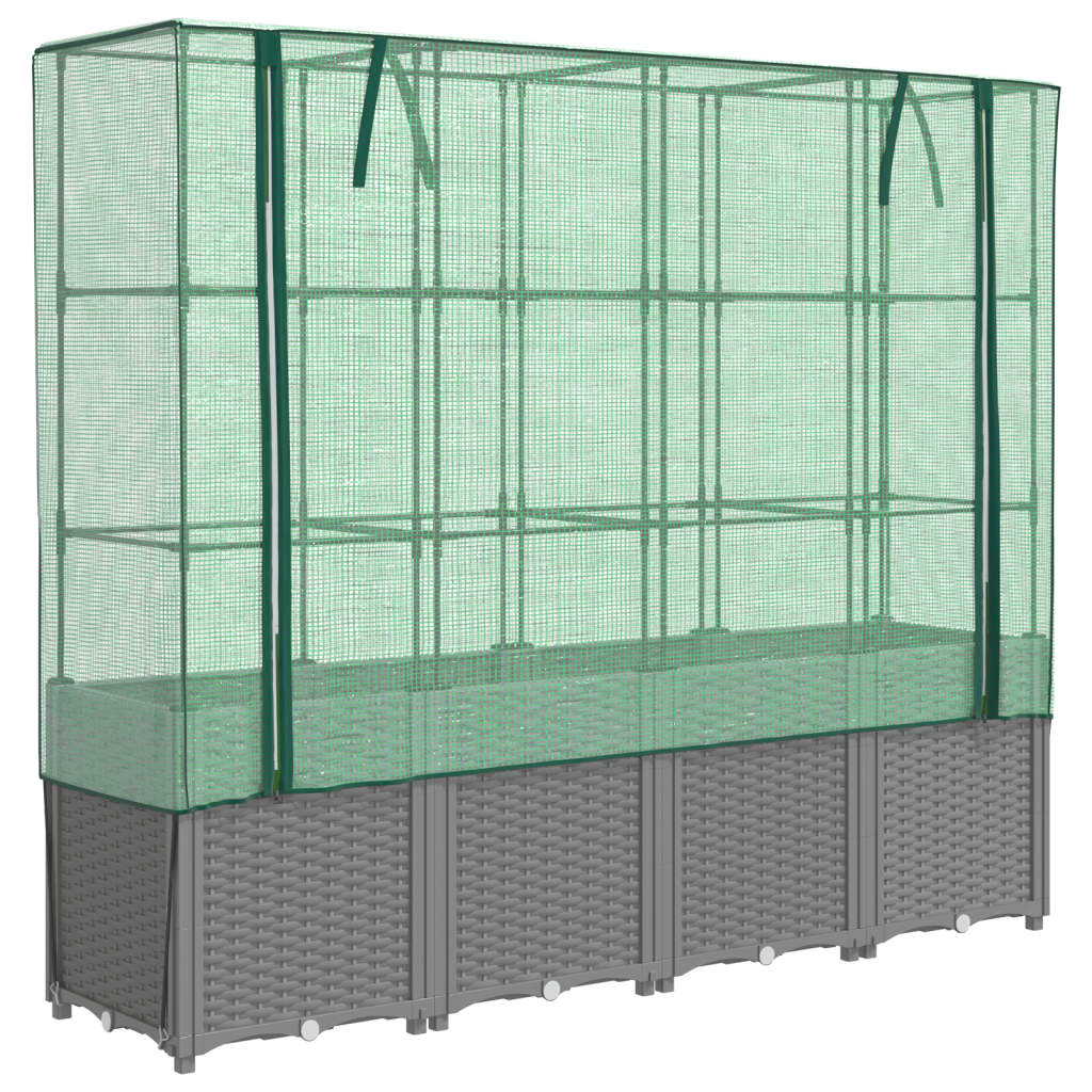 Plantador Vidaxl criado con kashoes 160x40x153 cm rattanlook
