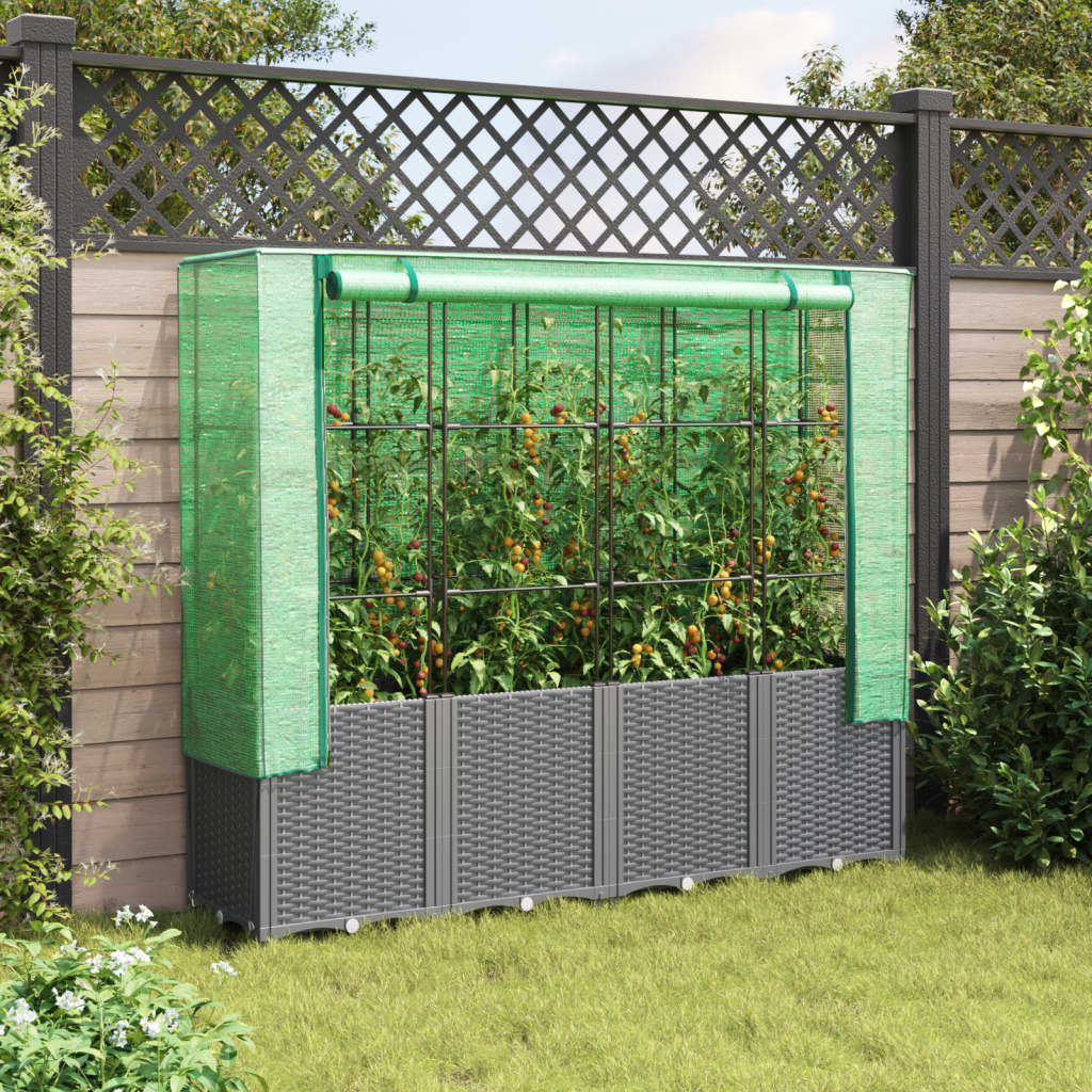 Plantador Vidaxl criado con kashoes 160x40x153 cm rattanlook