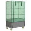 Vidaxl fioriera sollevata con copertina e ruote 80x50x182 cm rattanlook