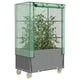Vidaxl fioriera sollevata con copertina e ruote 80x50x182 cm rattanlook