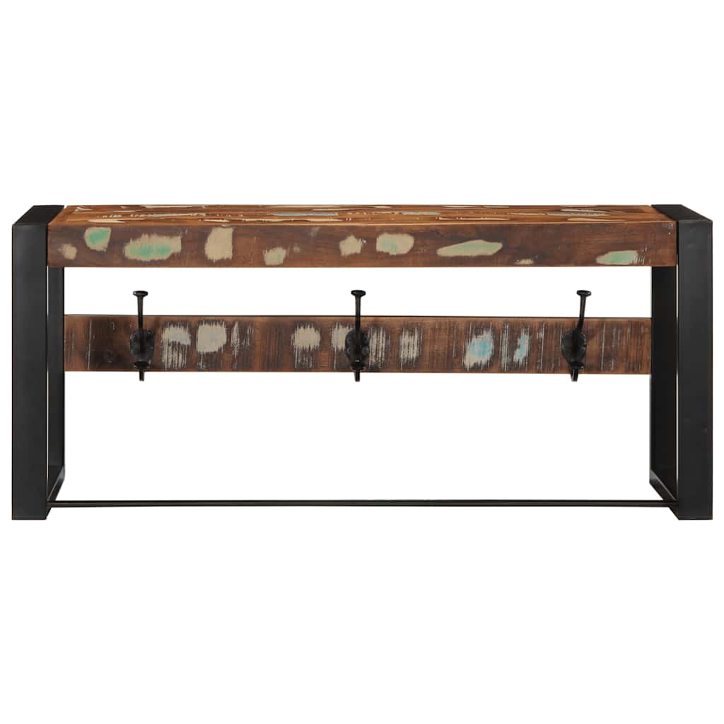 Vidaxx perchero 80x35x35 cm madera maciza reciclada multicolor