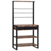 Scaffale da cucina Vidaxx multicolore e nero 80 x 40 x 160 cm