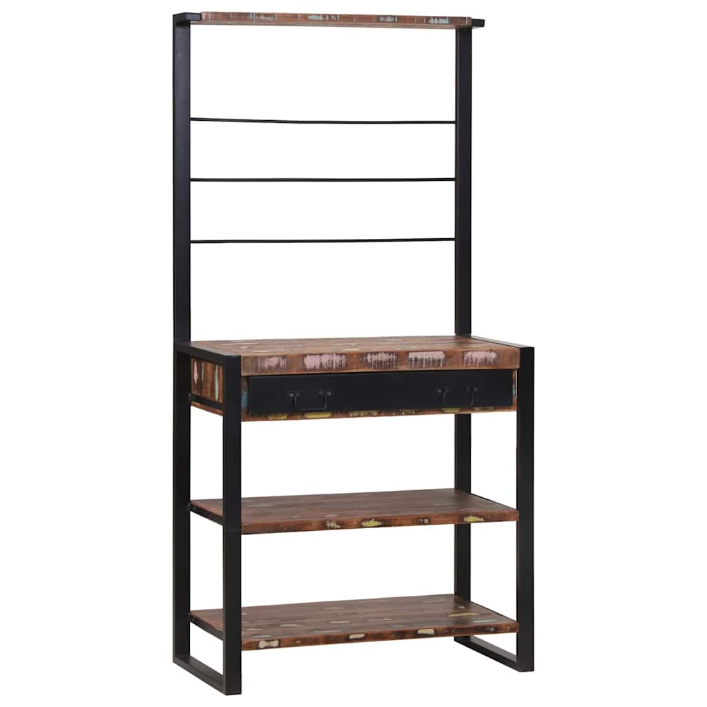 Scaffale da cucina Vidaxx multicolore e nero 80 x 40 x 160 cm