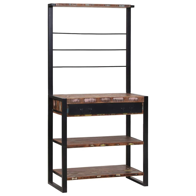 Scaffale da cucina Vidaxx multicolore e nero 80 x 40 x 160 cm