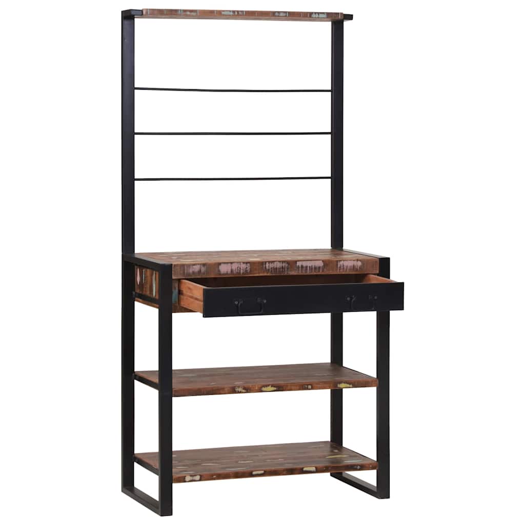 Scaffale da cucina Vidaxx multicolore e nero 80 x 40 x 160 cm