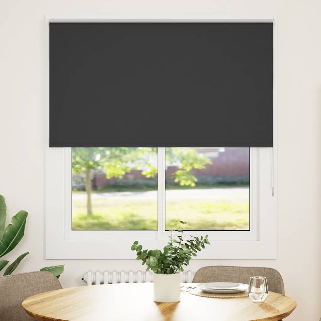 Vidaxx estor enrollable opaco 130x130 cm ancho de tela 126,6 cm negro
